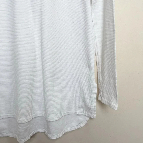Anthropologie Womens Medium Sol Angeles Deep V-Neck  Tunic White - Picture 8 of 15